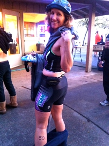 Teammate Monica was celebrating her 50th by doing this tri. WAY TO GO GIRL!